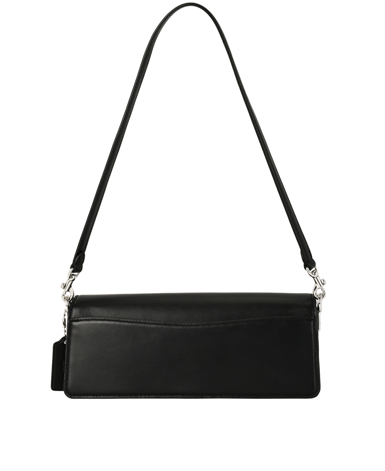 Crystal Studded Shoulder Bag, &pound;295, Handbags, Black, Leather, Back view